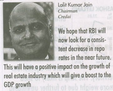 Lalit Kumar Jain, Chairman, Credai