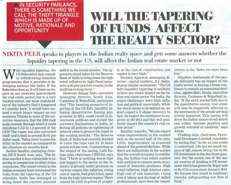Will The Tapering Of Funds Affect The Realty Sector?