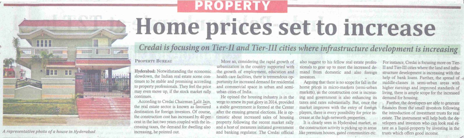 Home prices set to increase