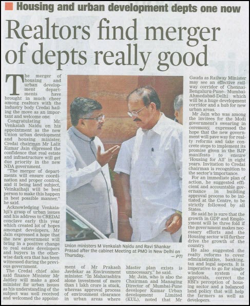 Realtors find merger of depts really good
